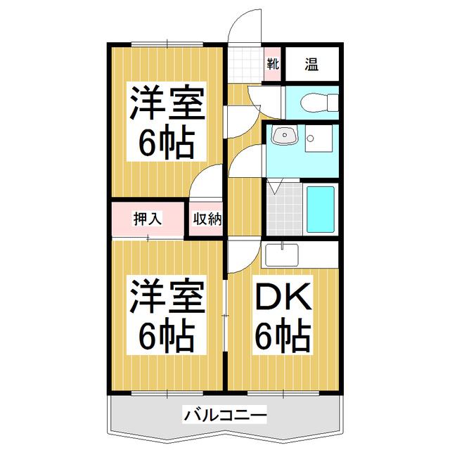 ジョイハウスノムラ(2DK/2階)の間取り写真