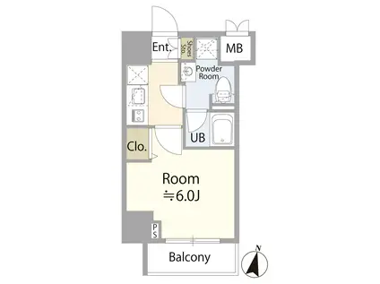 LUMEED横濱南(1K/3階)の間取り写真