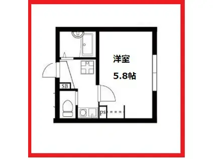 メゾンバディ(1K/1階)の間取り写真