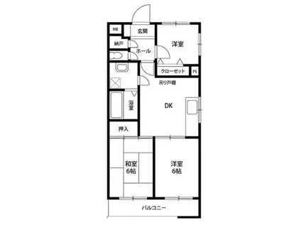 サンヒルズ東戸塚B(3DK/2階)の間取り写真