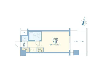日建プリムローズ浦和II(ワンルーム/4階)の間取り写真
