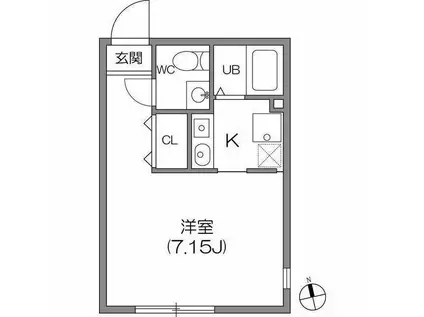 ゼスティ神楽坂1(ワンルーム/3階)の間取り写真