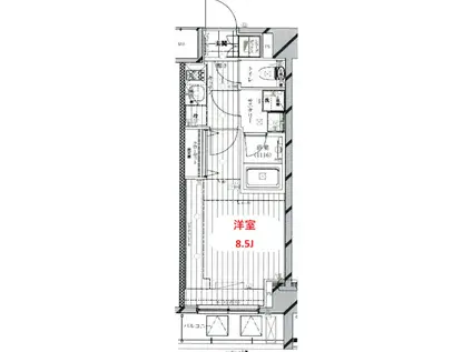 REGALIZ品川南大井(1K/5階)の間取り写真