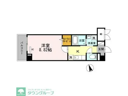 コンフォールさくら(1K/2階)の間取り写真