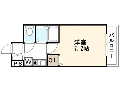 イスタナフセ(1K/2階)の間取り写真