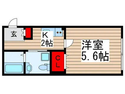 MAISON PEAKS(1K/1階)の間取り写真