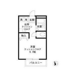 プランドール古淵(ワンルーム/1階)の間取り写真