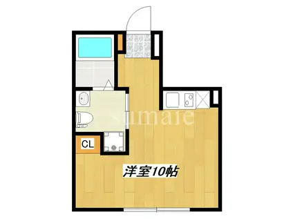 BRIGHTNEW(ワンルーム/4階)の間取り写真