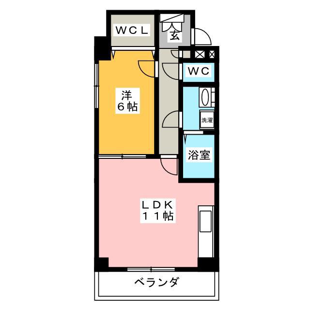 マルシェ・トヨカワ(1LDK/3階)の間取り写真