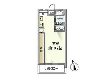 目白台コーポ(ワンルーム/1階)の間取り写真