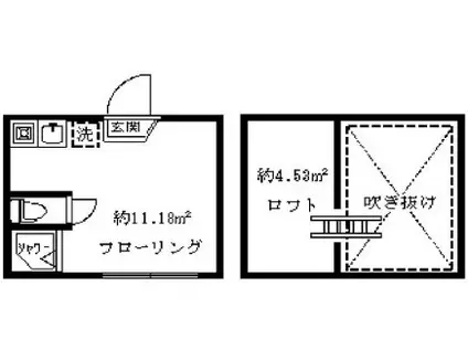 ソフィアスイング(ワンルーム/2階)の間取り写真