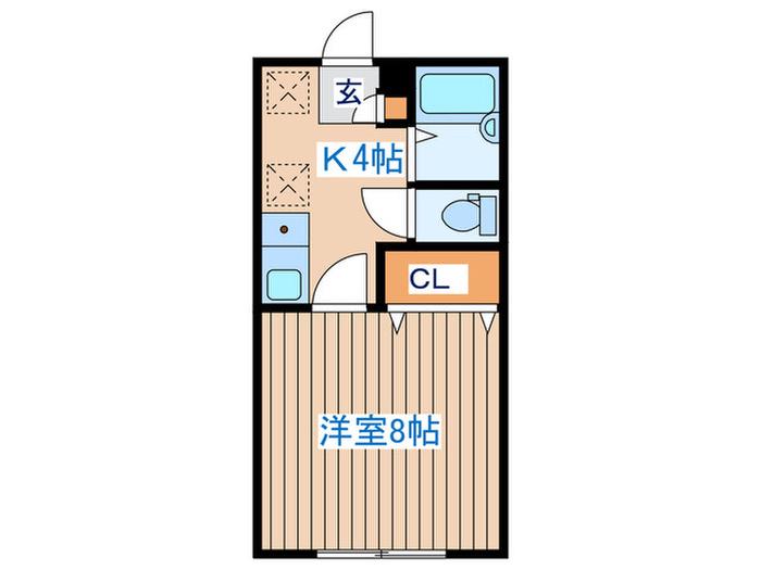 FOR ALL(1K/1階)の間取り写真