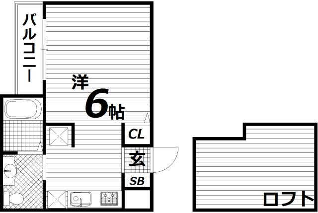 REEF(1SK/1階)の間取り写真