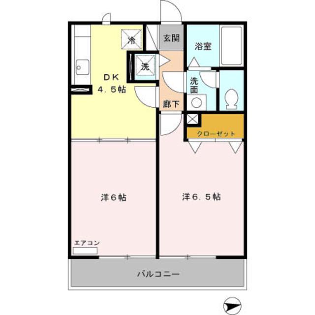 リバレイン浮間 I(2DK/2階)の間取り写真