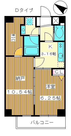 イルヴィアーレ大山金井町ビル(2K/7階)の間取り写真