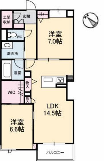 セントラル大町(2LDK/1階)の間取り写真