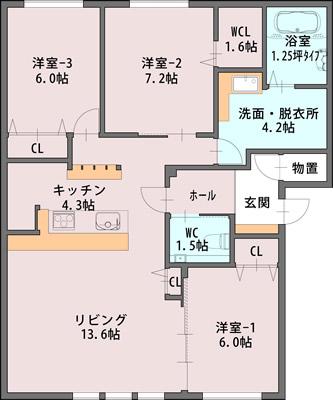 ロキシーズ(3LDK/2階)の間取り写真
