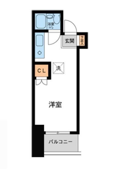 コスモヒロ南台(ワンルーム/4階)の間取り写真