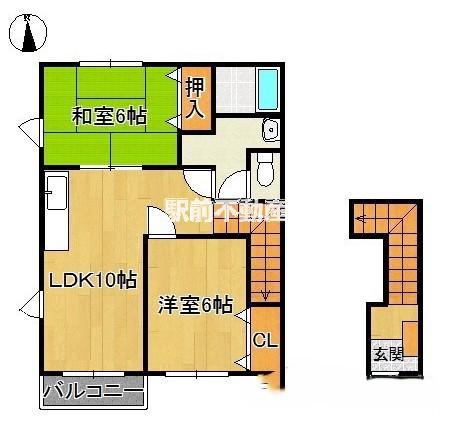 アーバンドリームIII(2LDK/2階)の間取り写真