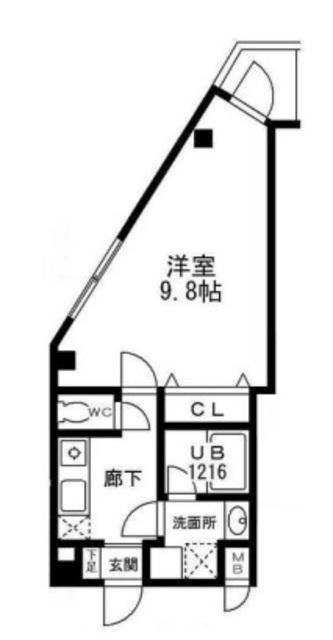 グラディオ大浜(1K/1階)の間取り写真