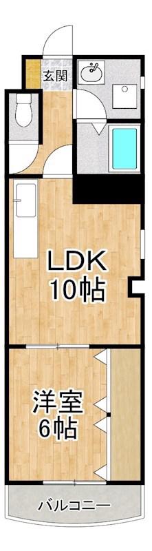 グランドアムール(1LDK/4階)の間取り写真
