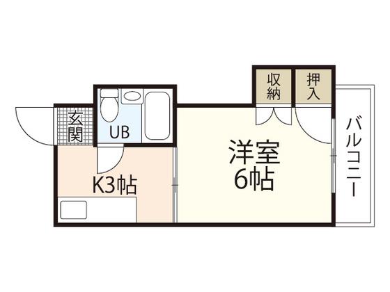 レグルス己斐本町(1K/4階)の間取り写真