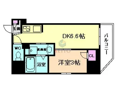 ILE RICHE NISHINAKAJIMA(1DK/7階)の間取り写真