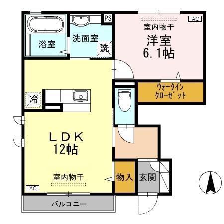 妙高はねうまライン 高田駅(新潟) 徒歩27分 2階建 築12年(1LDK/1階)の間取り写真