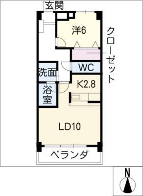 BLAU・BERQ(1LDK/4階)の間取り写真