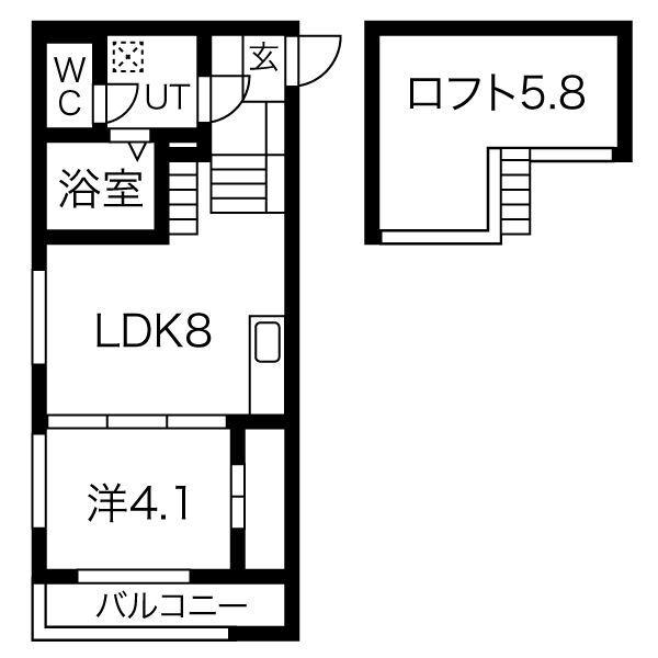 クリアス(1LDK/1階)の間取り写真