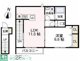 チェーロ(1LDK/2階)の間取り写真