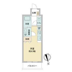 LA DOUCEUR今池(ワンルーム/6階)の間取り写真