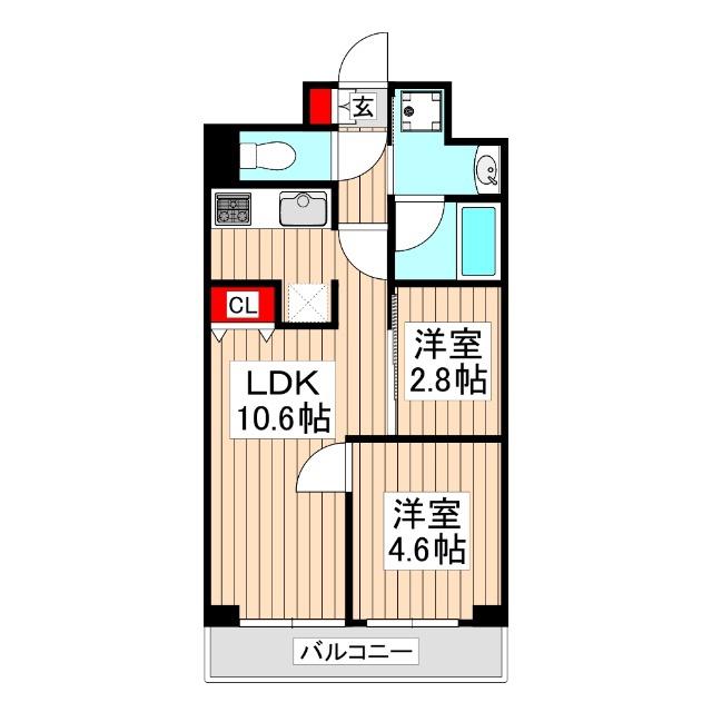 プラネソシエプラス桜台(2LDK/3階)の間取り写真