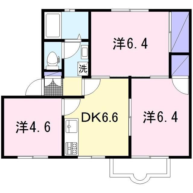 エミネンスAMI(3DK/2階)の間取り写真