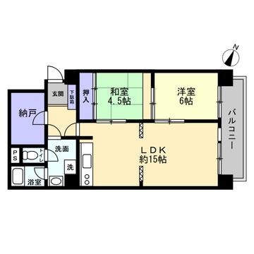 本郷コンドミニアム(2SLDK/7階)の間取り写真