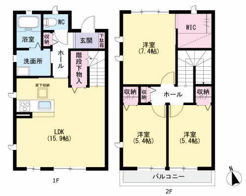 メゾン白岩 (3LDK/1階)の間取り写真