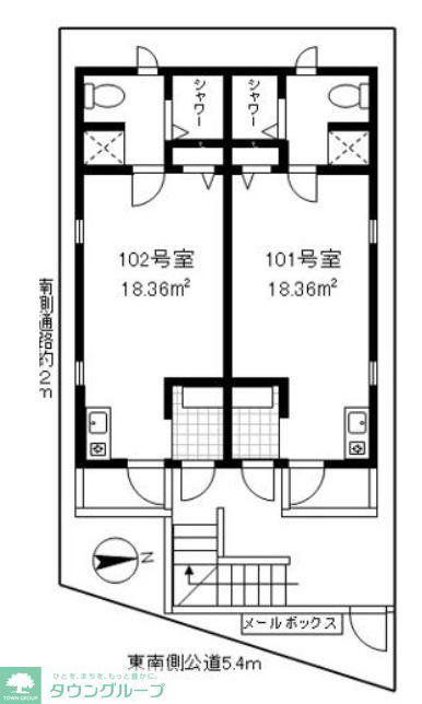 ヴァンヴェール八広(ワンルーム/2階)の間取り写真