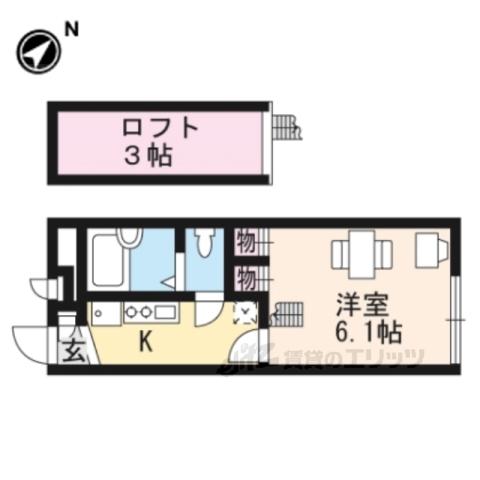 レオパレスYSKJ(1K/2階)の間取り写真