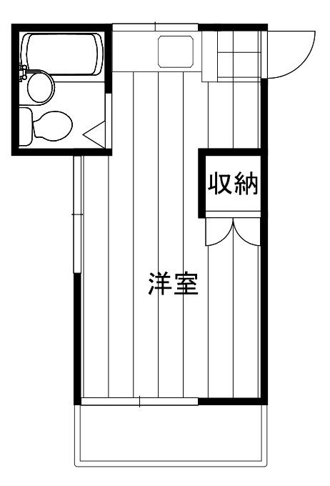 日ビルハウス(ワンルーム/2階)の間取り写真