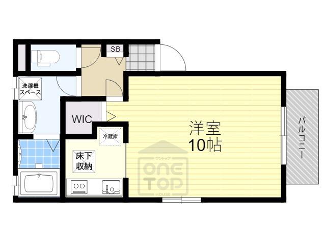 セードルⅡ(1K/2階)の間取り写真