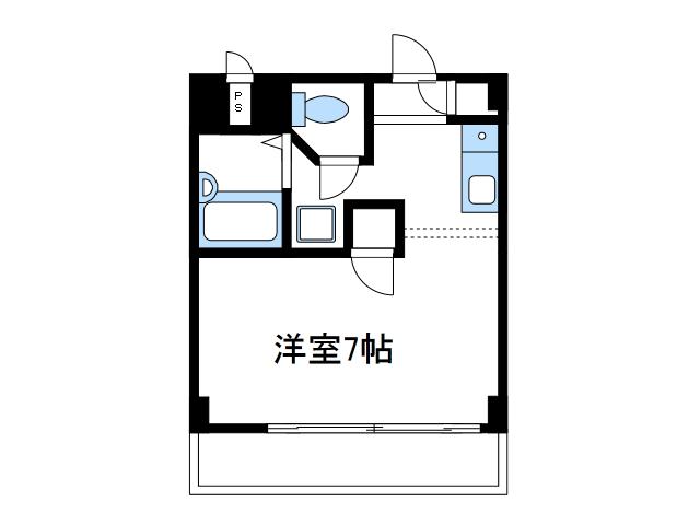J・KマンションI(1K/2階)の間取り写真