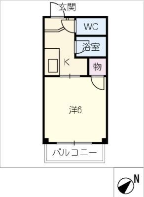 サープラスワン SUZUKI(1K/1階)の間取り写真