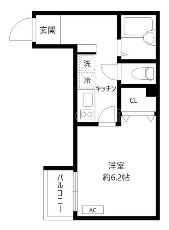 BCASA TSURUMI(1K/2階)の間取り写真