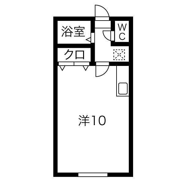 ポプラ11(ワンルーム/2階)の間取り写真