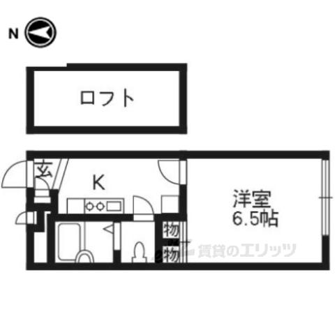 レオパレスかどの(1K/2階)の間取り写真