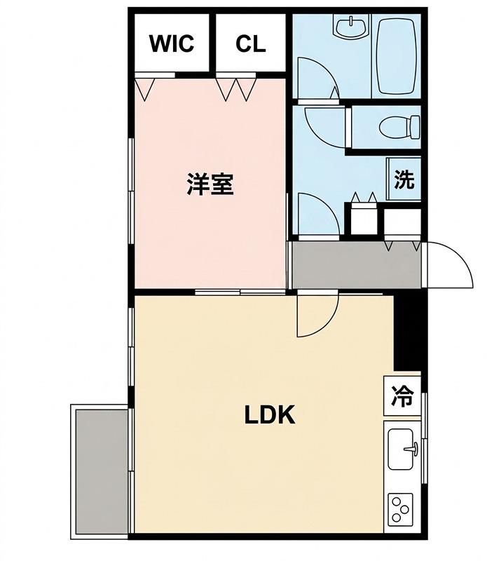 FOREST(1LDK/3階)の間取り写真