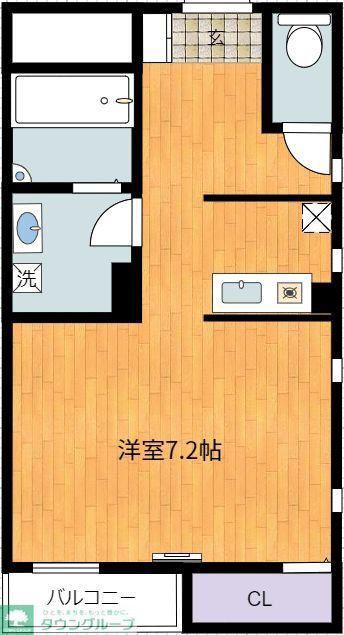 パレス仲市(1K/2階)の間取り写真
