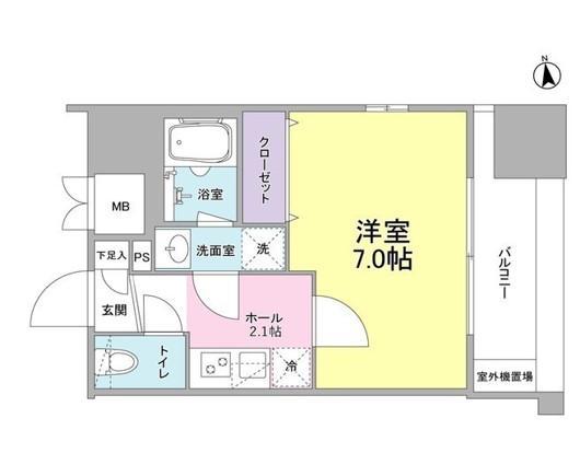 リバーレ東新宿(1K/10階)の間取り写真