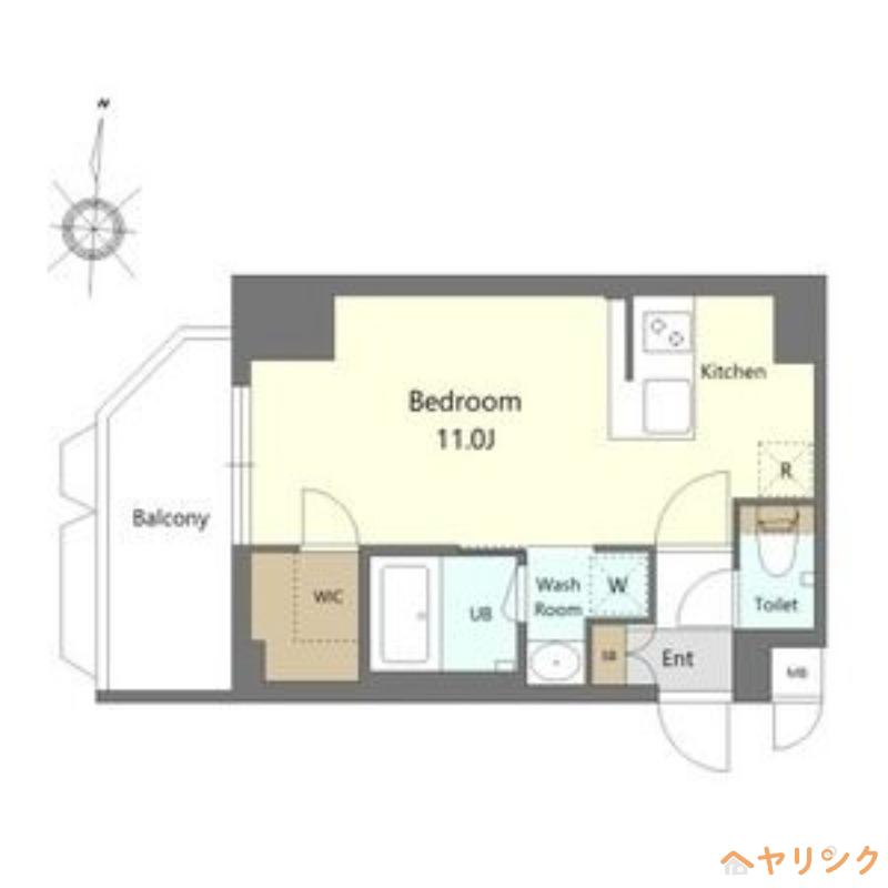 S-RESIDENCE高岳BRESA(ワンルーム/15階)の間取り写真