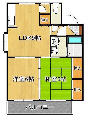 TMIビル(2LDK/1階)の間取り写真